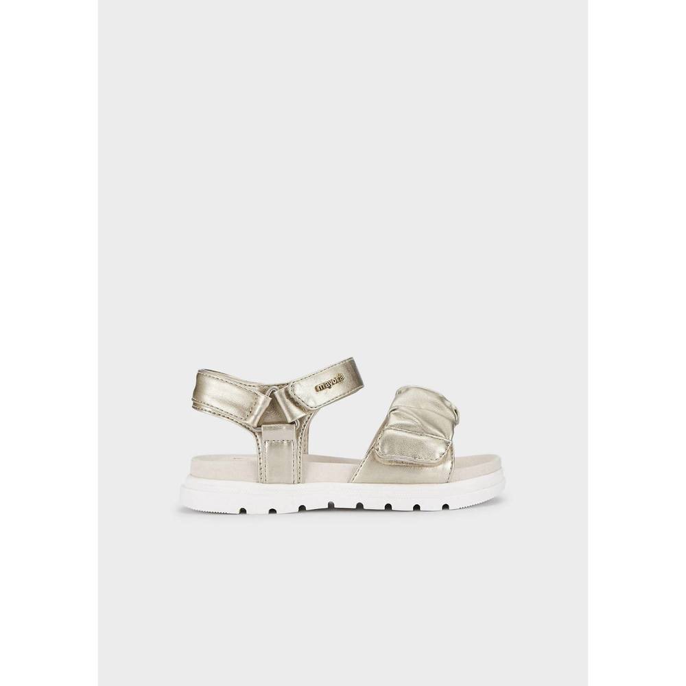 NEW MAYORAL girls' ruffle strap sandal in platinum